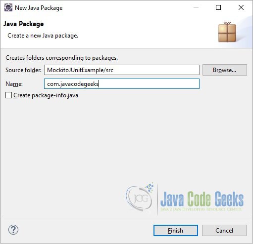 Figure 2. New Java Package