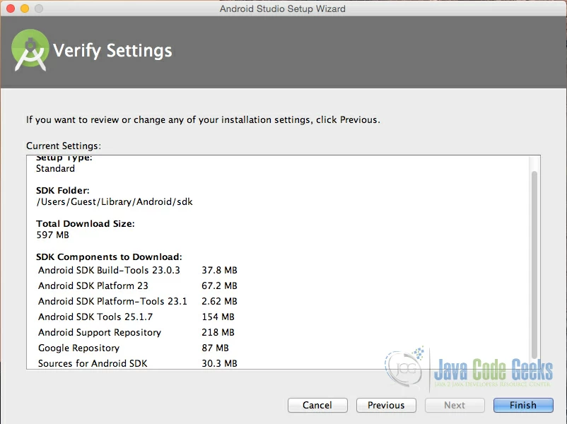 Android Studio Installation - step 4