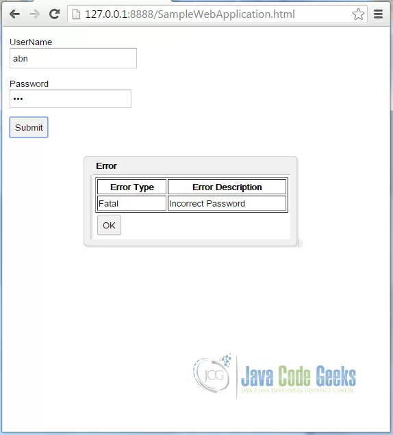 Example2 HTMLPanel
