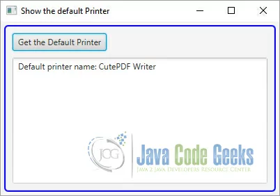 Get the Default Printer with the JavaFX Print API