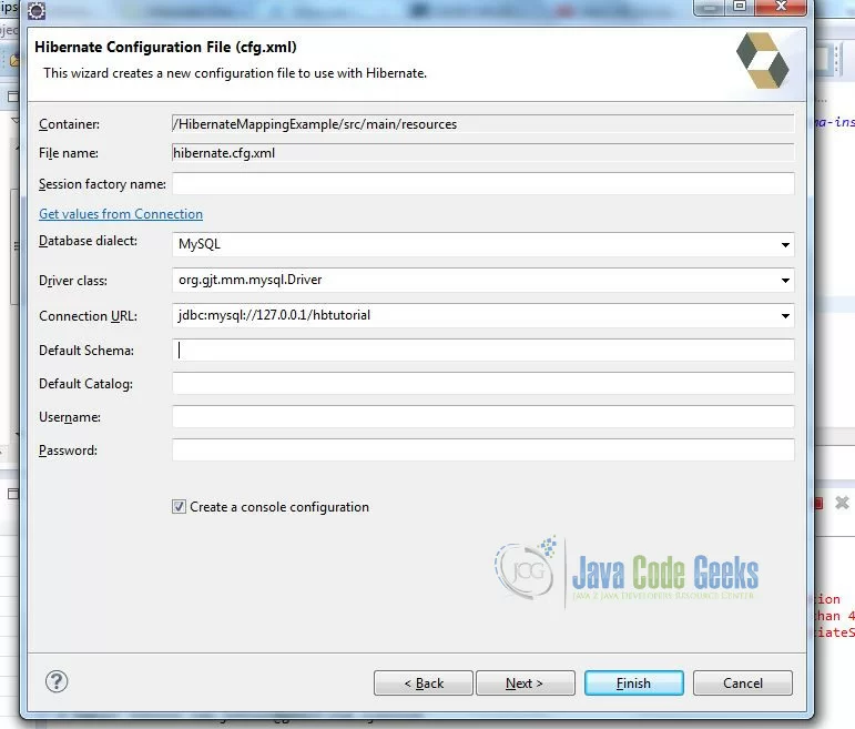 Hibernate Configuration XML file