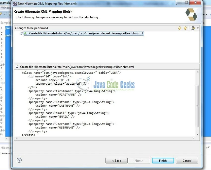 Hibernate Mapping of Database fields to Java class properties