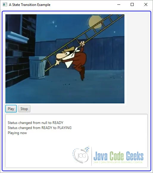 An JavaFX Media Example with State Transitions