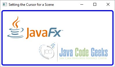 A JavaFX Scene Cursor Example