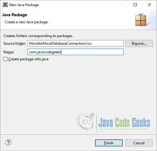 Figure 2. New Java Package