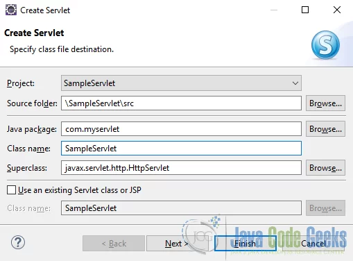 8 Name the servlet