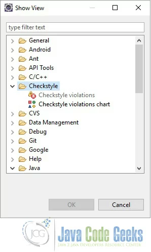 Figure 3. Checkstyle View