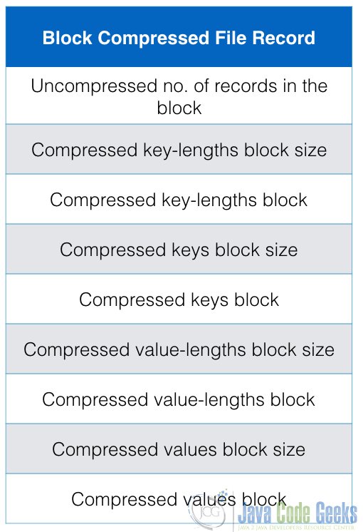 Block Compressed File Record Format