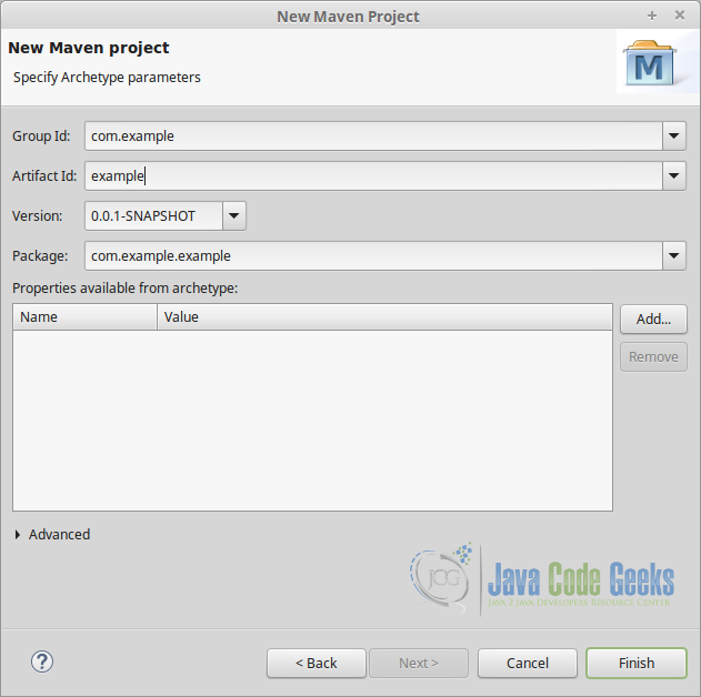 configure maven webapp project