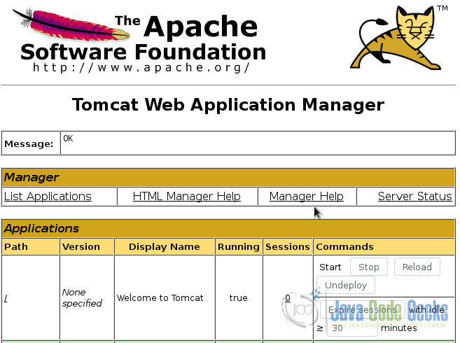 6 Tomcat Web-Manager