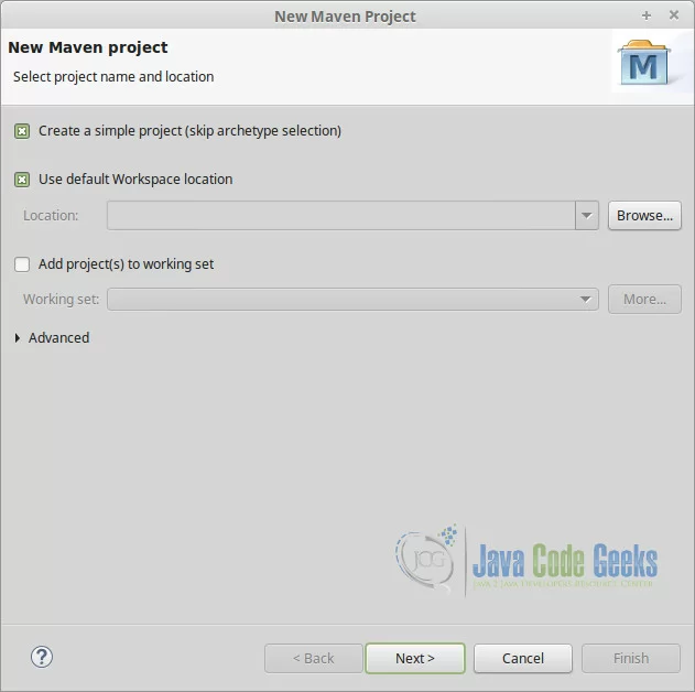 create new maven project