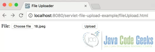 Form to upload file