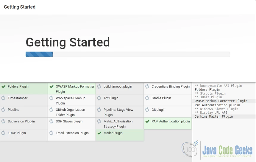 Installing pre-selected plugins