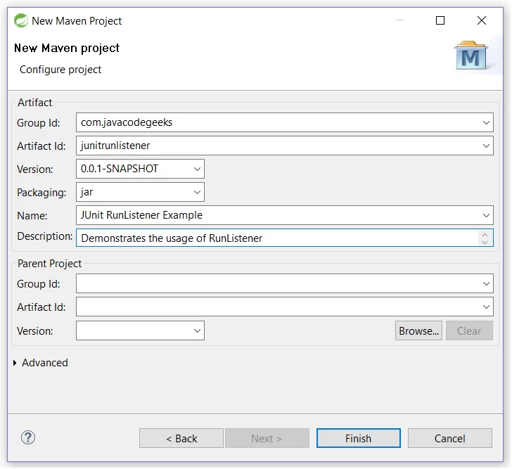 JUnit RunListener Example setup 2