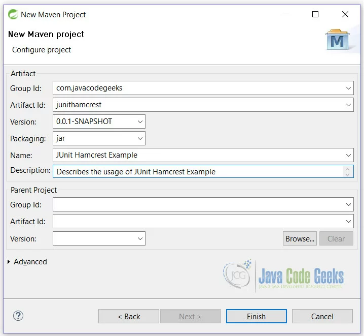 JUnit Hamcrest Example Setup 2