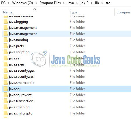 JDK folder structure