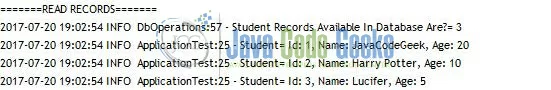 Fig. 18: Read Student Details