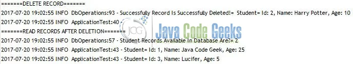 Fig. 20: Delete Student Details