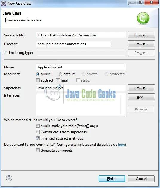 Fig. 11: Java Class (ApplicationTest.java)