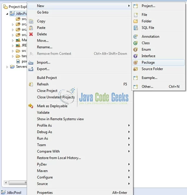 Fig. 6: Java Package Creation