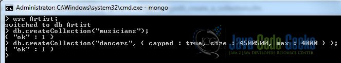Fig. 6: MongoDB Creation Collection with Options Output