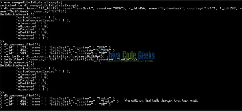 Fig. 1: MongoDB Multi Document Update