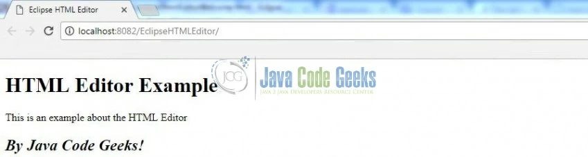 Fig. 23: HTML Editor Application Output
