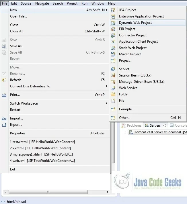 Fig. 13: Create Dynamic Web Project
