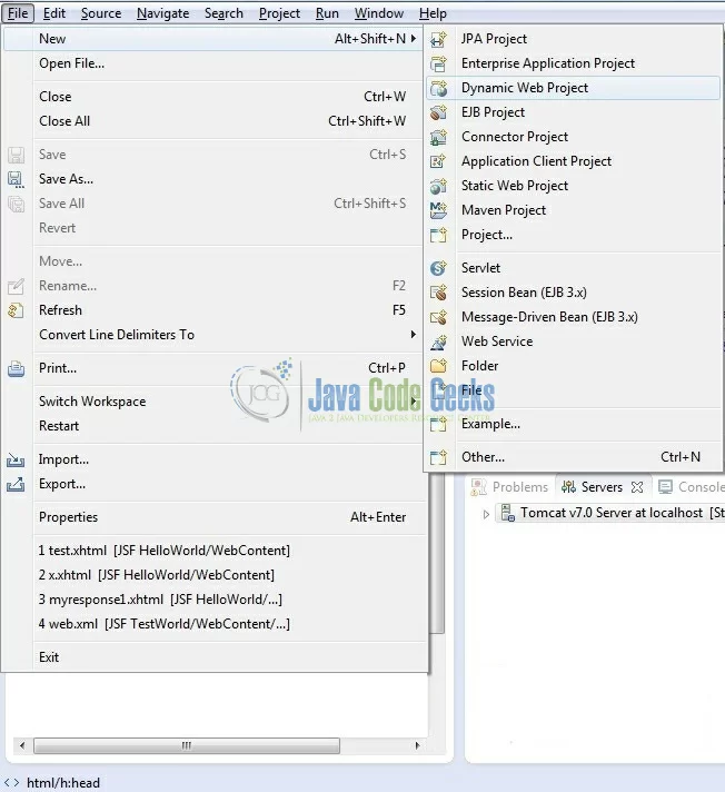 Fig. 12: Create Dynamic Web Project