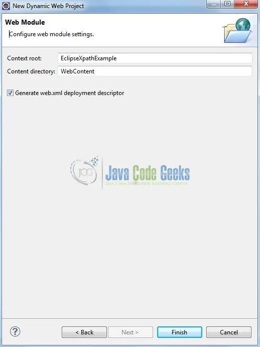 Fig. 15: Web Module Window