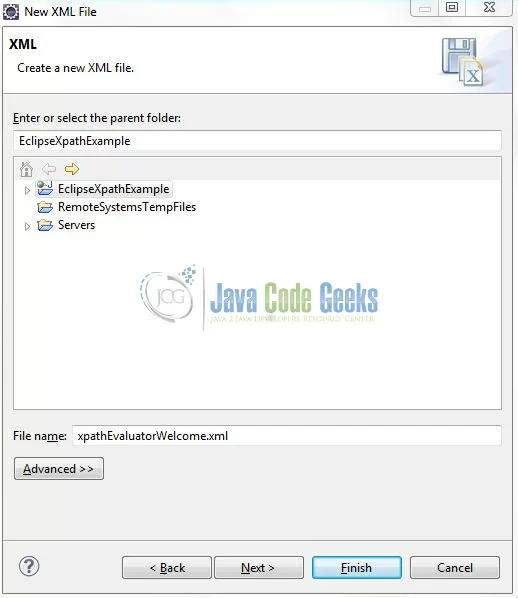 Fig. 16: XML File Creation (xpathEvaluatorWelcome.xml)