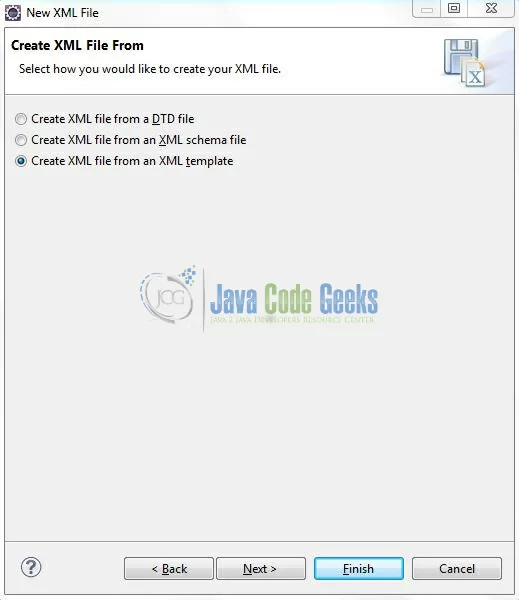 Fig. 17: XML File Template Selection