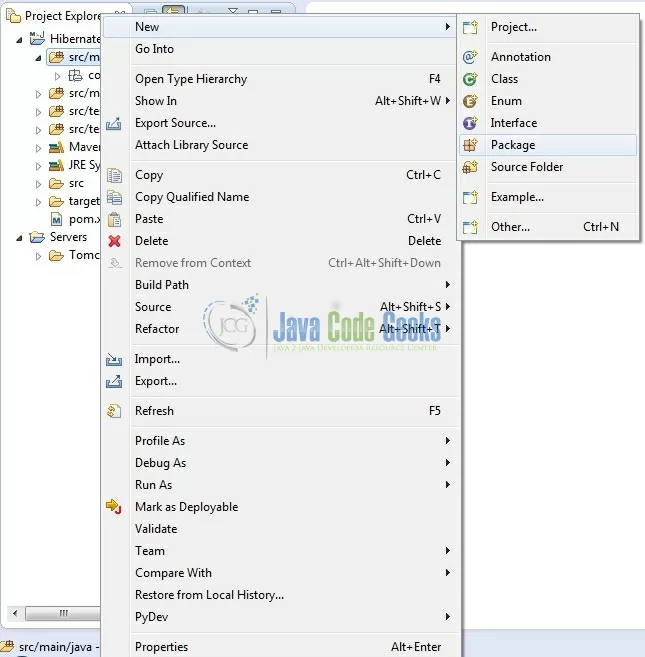 Fig. 9: Java Package Creation
