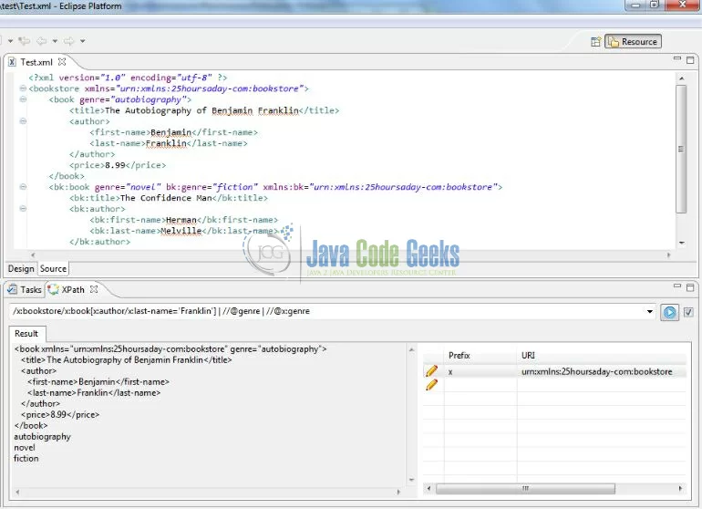 Fig. 3: Eclipse XPath Evaluation Plugin