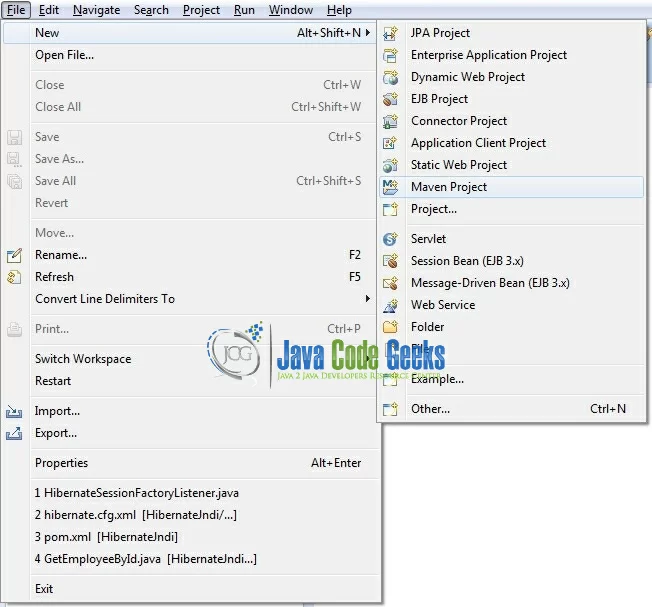 Fig. 4: Create Maven Project