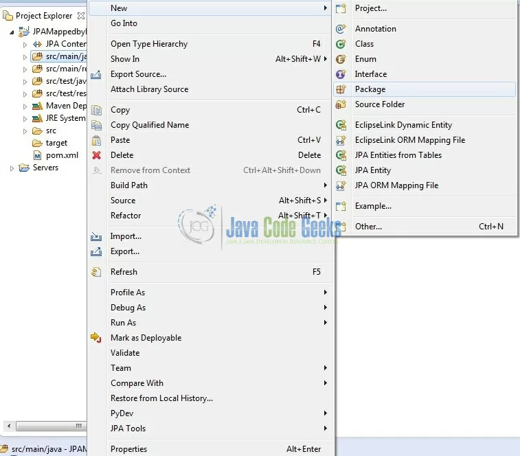 Fig. 6: Java Package Creation