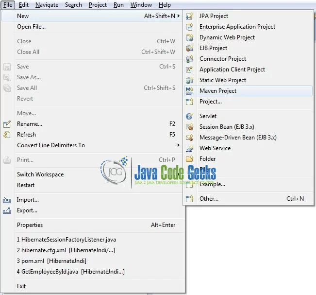 Fig. 5: Create Maven Project