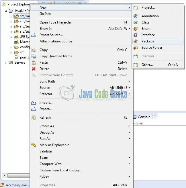 Fig. 8: Java Package Creation