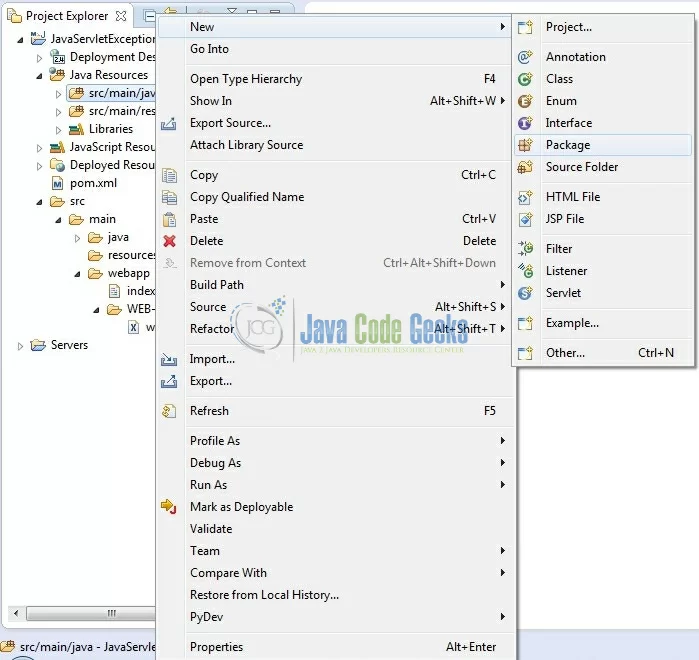 Fig. 6: Java Package Creation