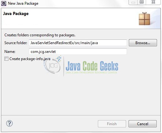 Fig. 7: Java Package Name (com.jcg.servlet)