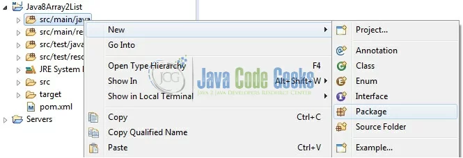 Fig. 5: Java Package Creation