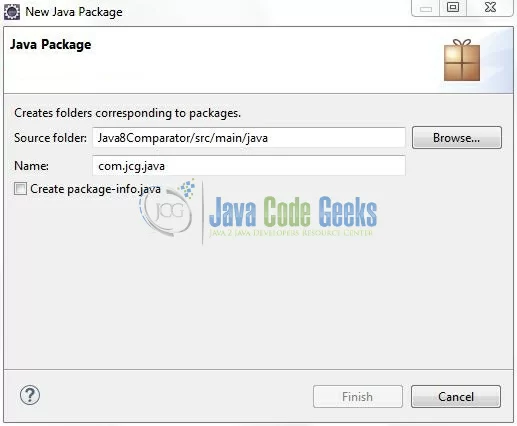 Fig. 6: Java Package Name (com.jcg.java)