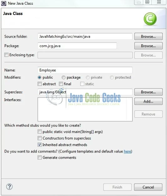 Fig. 8: Java Class (Employee.java)