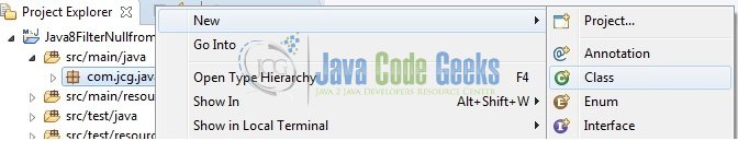 Fig. 7: Java Class Creation