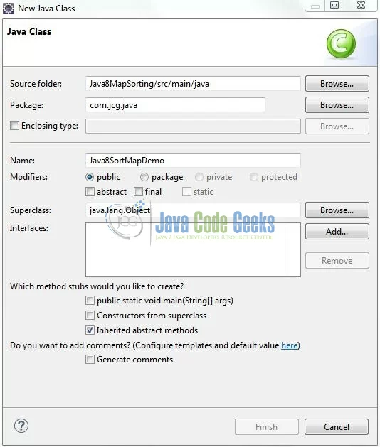 Fig. 8: Java Class (Java8SortMapDemo.java)