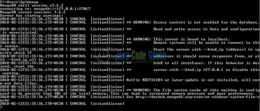 Fig. 2: Connect to MongoDB