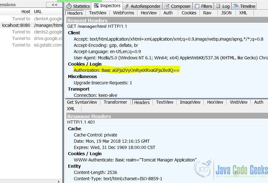 Apache Tomcat Vulnerabilities - Default login data
