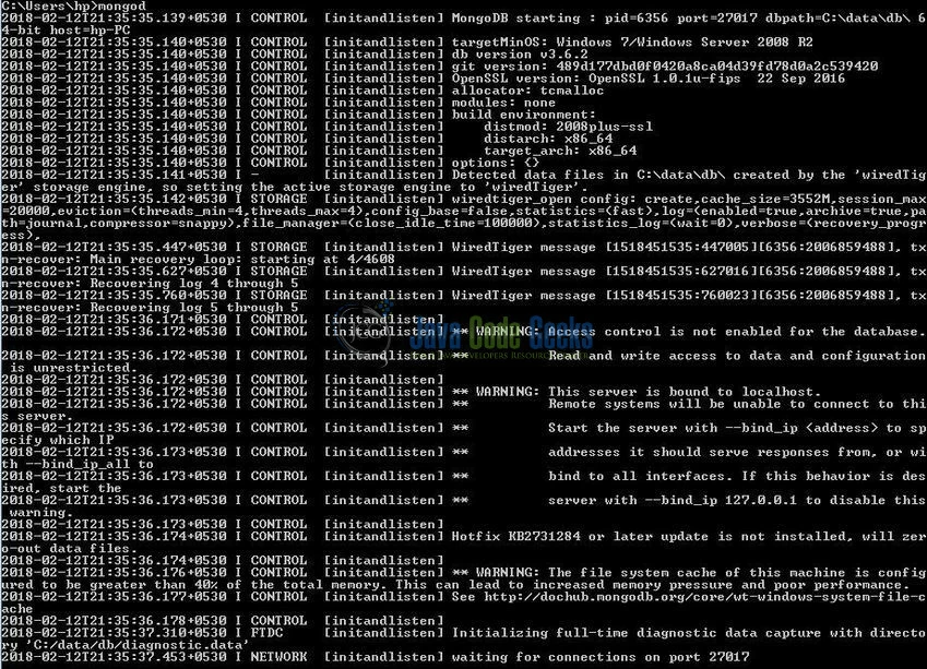 Fig. 2: Start Mongo instance