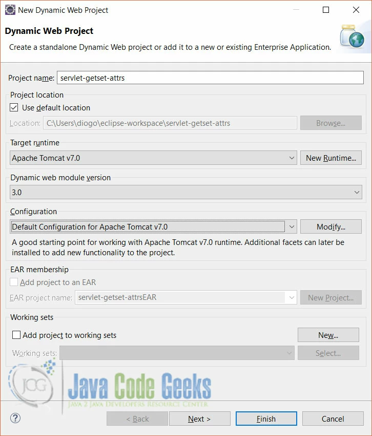 Java Servlet Set/Get - Dynamic Web Project