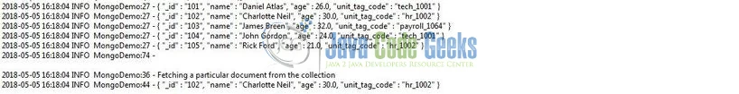 Fig. 7: Application Output